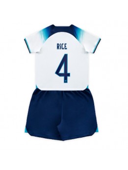 England Declan Rice #4 Replika Hemmakläder Barn VM 2022 Kortärmad (+ byxor)